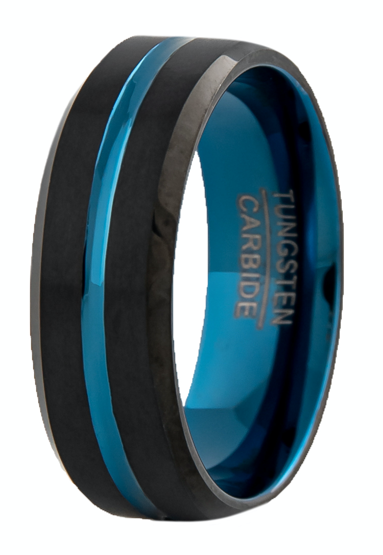 Tungsten Carbide Ring Stream Blue Buy Online in South Africa