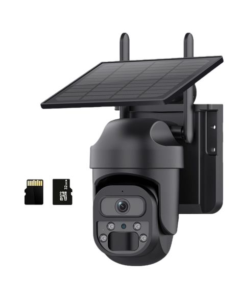 Smart Solar Wifi Camera 4MP, Color Night Vision Easy Install &amp; Mobile Alert