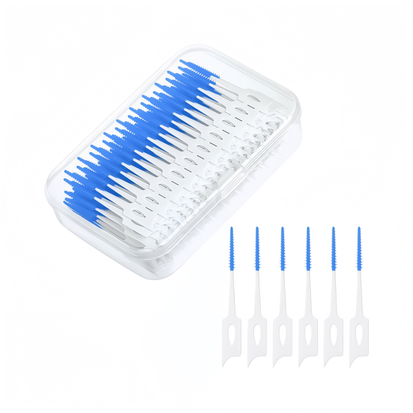 Sndway 200pack Interdental Brushes &amp; Dual-Use Dental Floss Picks