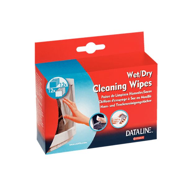 Esselte Wet &amp; Dry cleaning wipes