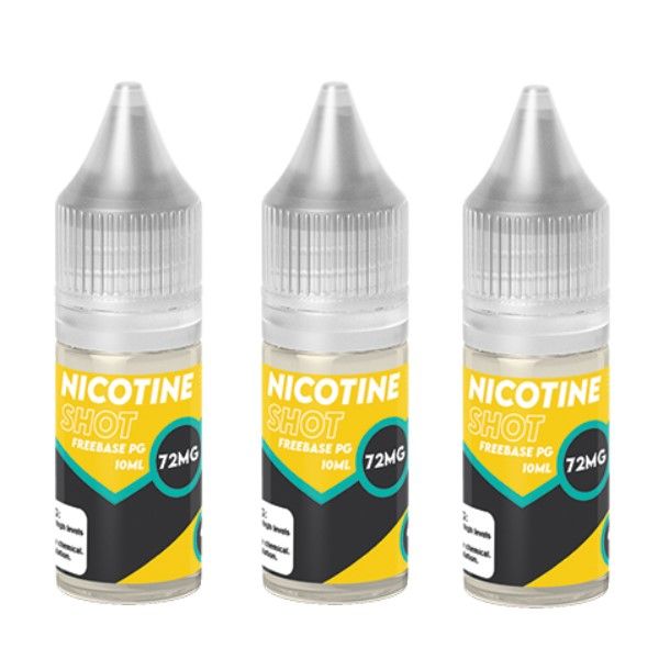 Nic Shot - PG Base 10ml - 72mg (Makes 6mg Longfill) - 10 Pack