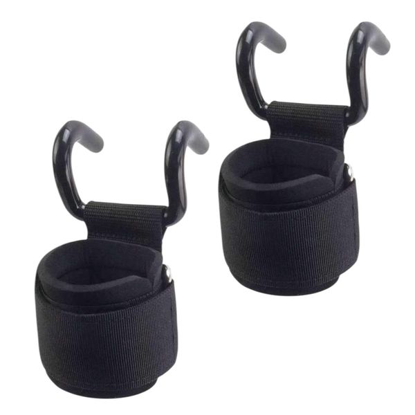 Weightlifting Hooks - Heavy Duty Gym Wrist Straps with Non-Slip Hooks