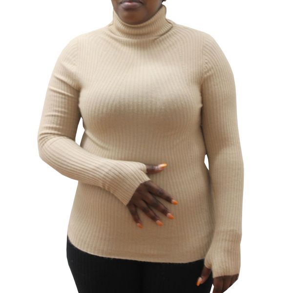 Blackcherry Cut Out Detail Polo neck