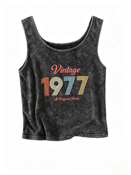 Women's Black 62% Cotton Sleeveless Crew Neck Camisole