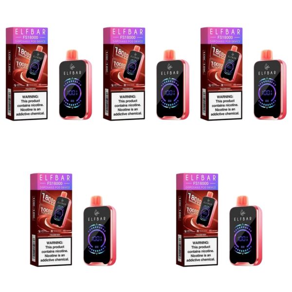 ElfBar 18000 Disposable Vape - Cranberry (Pack of 5)