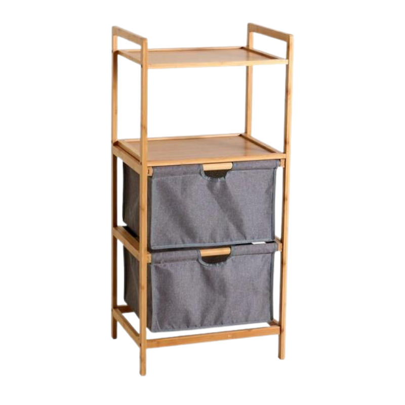 Bathroom Laundry Basket With Shelf