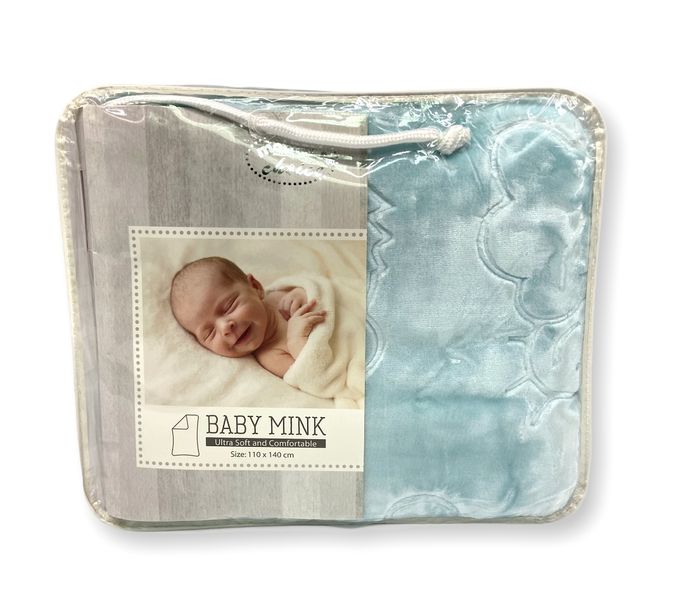 Baby Mink Blanket - Blue