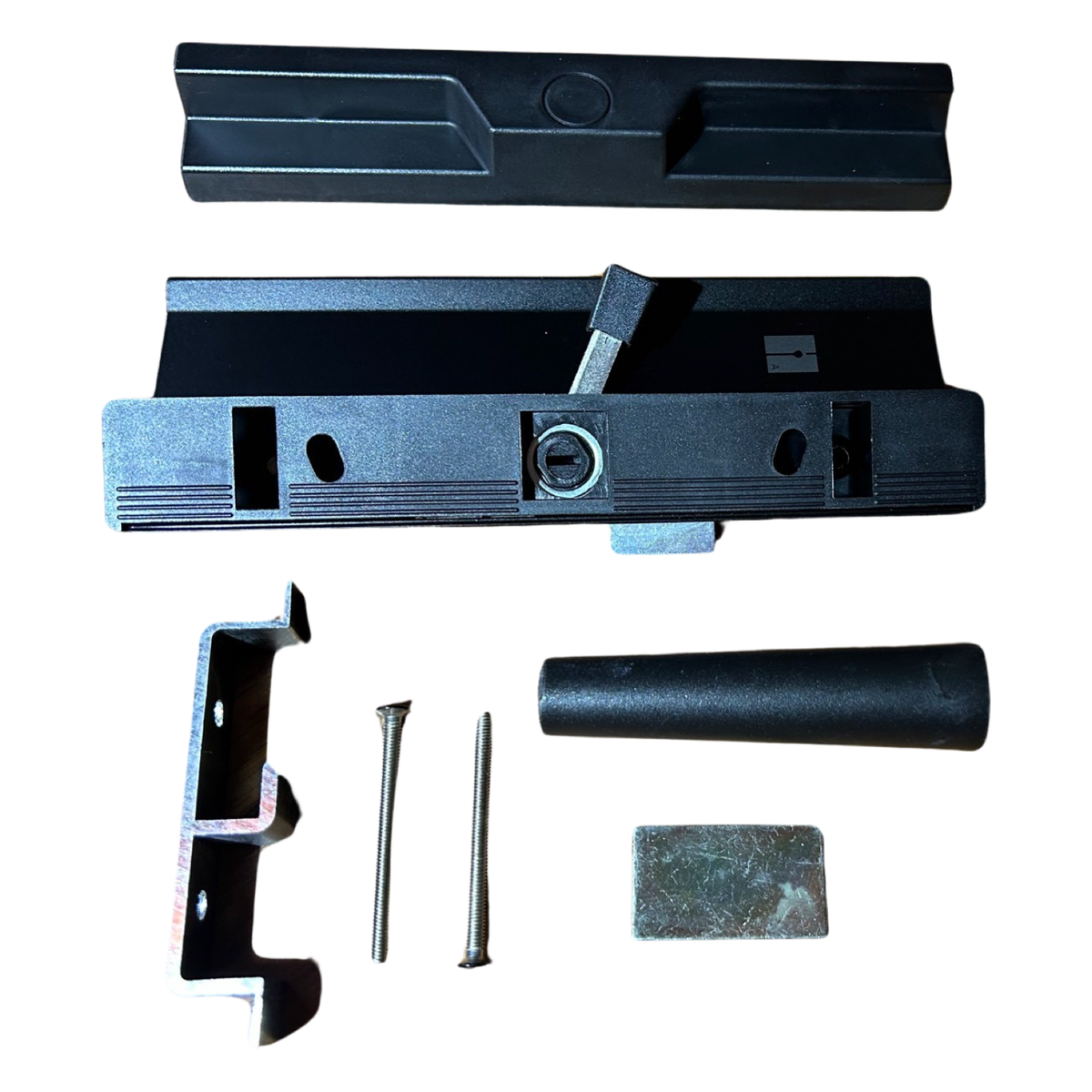 Patio Door Lock Set with Interior & Exterior Handles & Lock E-keep Bracket