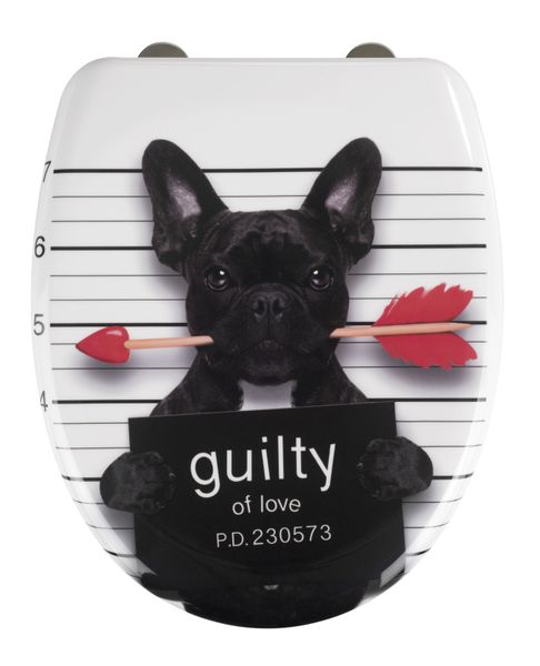 Wenko - Toilet Seat - Guilty Dog - Easy-Close - Duroplast