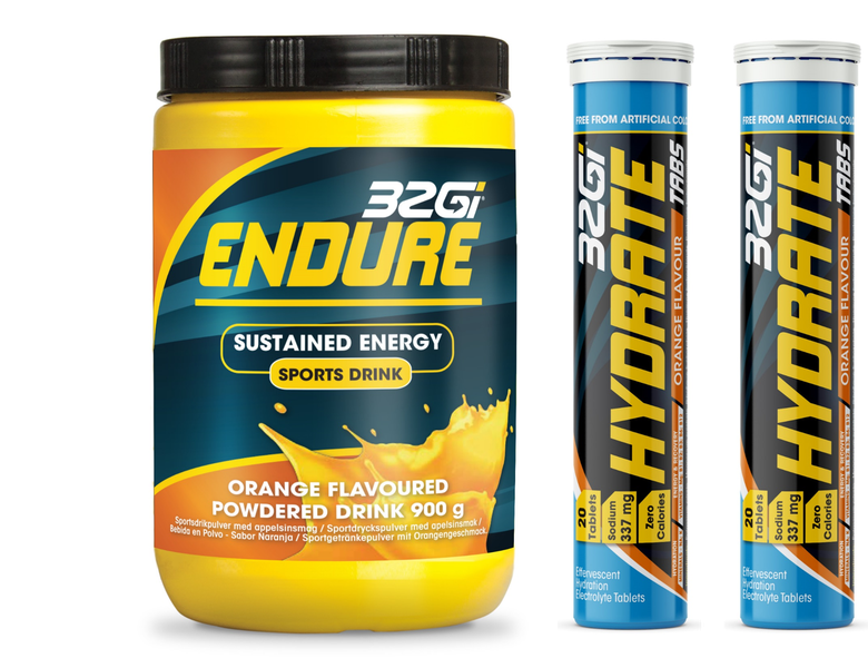32Gi Endure (900g) &amp; Hydrate (40 tabs) - Orange - Combo
