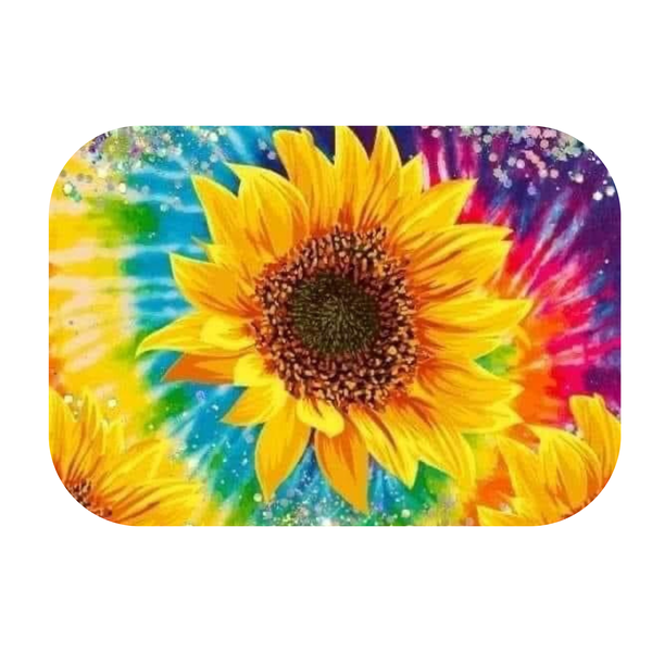 Tie Dye Sunflower Printed Mouse Pad