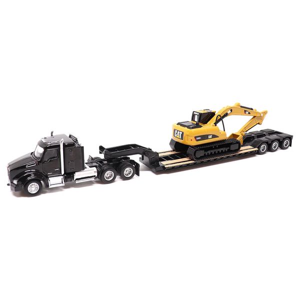 Diecast Masters 1/87 Kenworth T880 w/Trailer and CAT 320DL Excavator Model