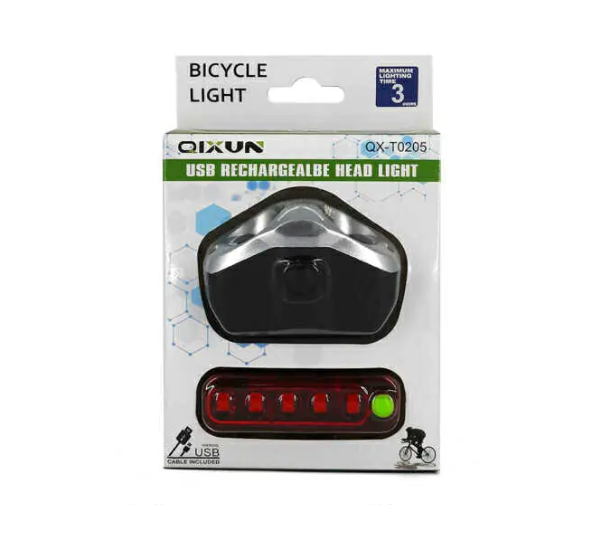 Rechargeable Front and Rear Bicycle Light Kit QXT0205 Shop Today