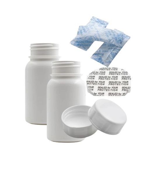 Capsule Container Sets 125ml 6 Pack with Silica Gel and Pressure Seal