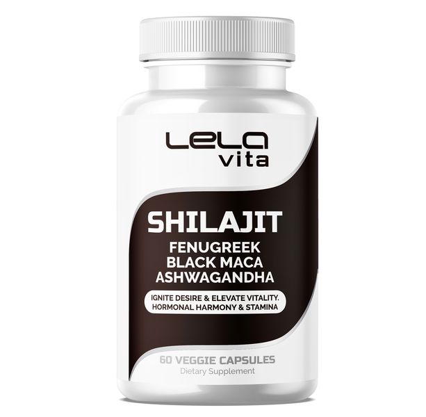 LELAVITA - Shilajit, Fenugreek, Maca &amp; Ashwagandha - 60 Veggie Capsules