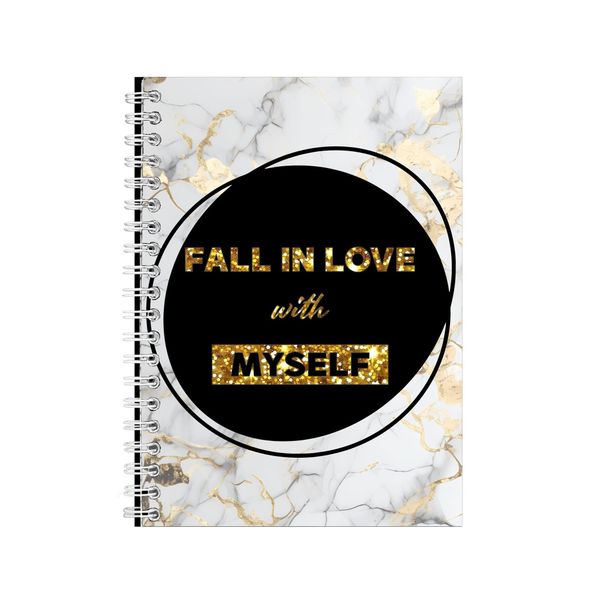 Myself A5 Notebook Spiral Lined Motivational Saying Graphic Notepad Gift247