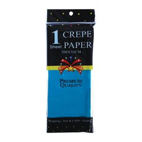 Paper Crepe Sheet Blue - 50 x 2m (1 Sheet)