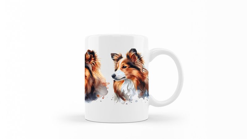 Shetland-Sheepdog Printed Coffee Mug DSGN164