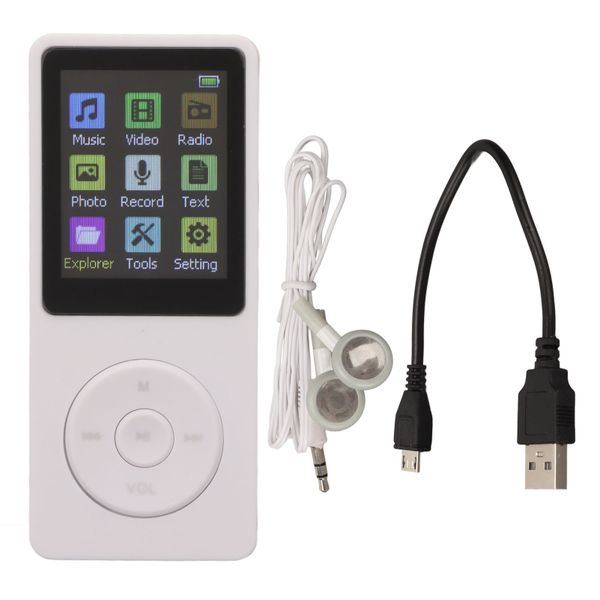 Digital Music Player 1.8 Inch LCD Ultra Thin MP3 MP4 with Accessories White