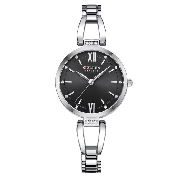 Curren Eclipse Women's Stainless Steel Analogue Quartz Wrist Watch Pitch