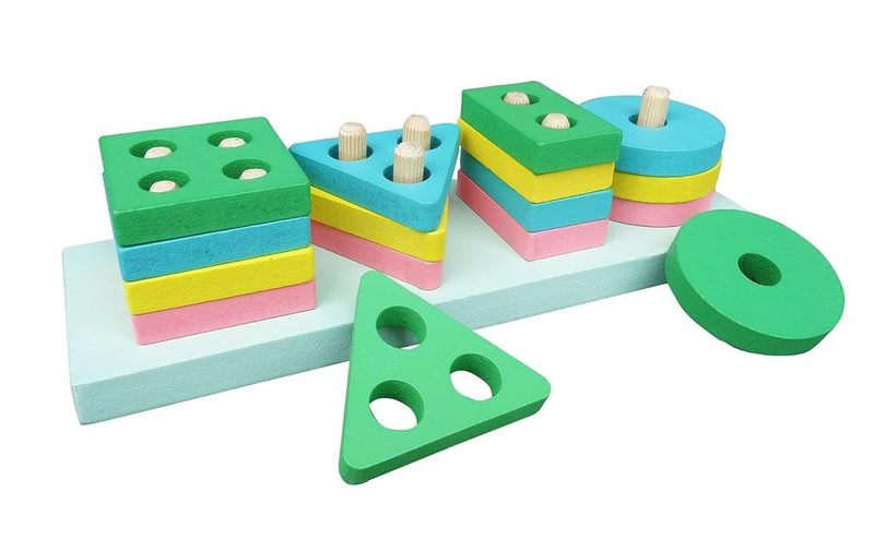 Stacking Toy Shapes Board Game Puzzle forn K ids
