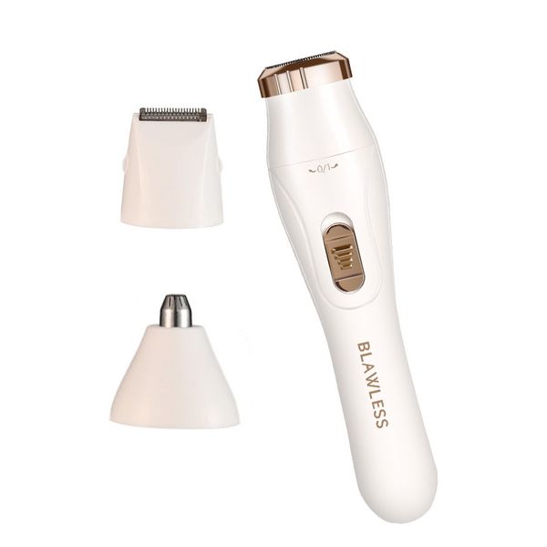 Three in one multi-purpose electric hair removal device with three heads