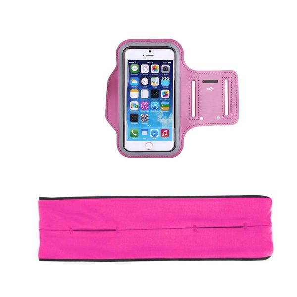 Running Arm Band &amp;Belt Phone Pouch Pink Medium