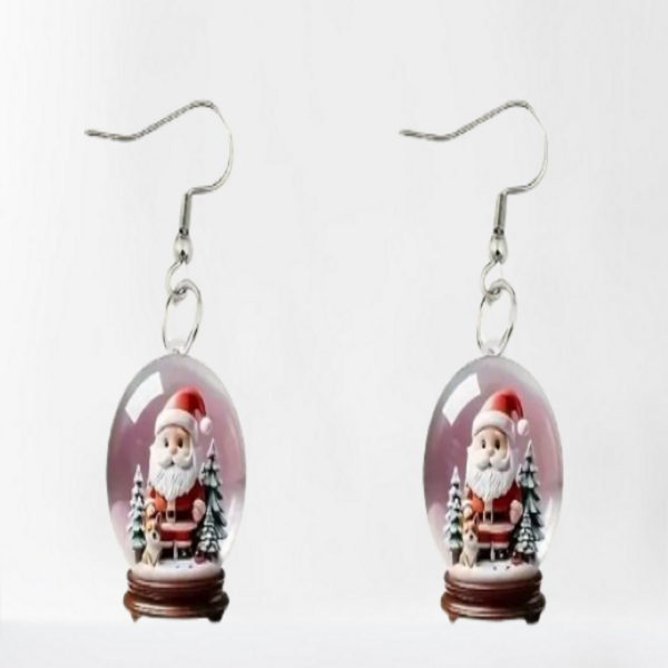 Red &amp; White Acrylic Drop &amp; Dangle Earrings