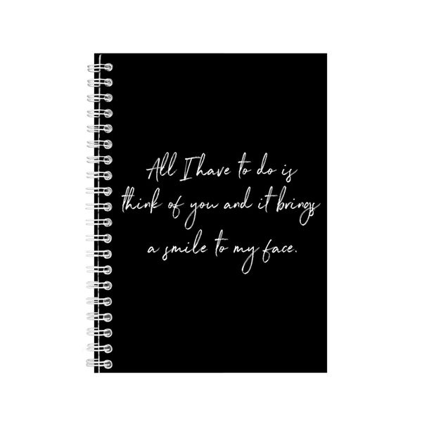 Smile A5 Notebook Spiral Lined Motivational Saying Graphic Notepad Gift 186