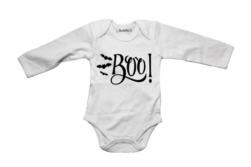 Boo - Halloween Inspired! - Long Sleeve - Baby Grow