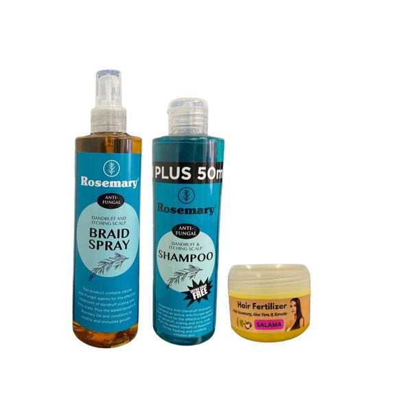 Rosemary - Anti-Fungal Dandruff Shampoo, Braid Spray &amp; Hair Fertilizer