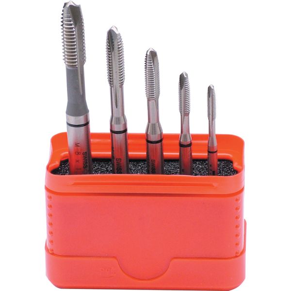 HSS-Co M3-M8 'Black Ring' Spiral Point/Gun Nose Tap Drill Set -5 Piece