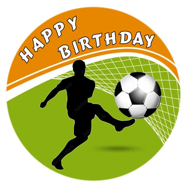 Soccer Round Wooden Vinyl Signage 40CM