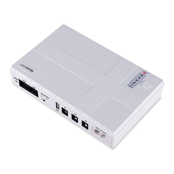 TechByte UPS for WiFi or CCTV - 10400mAh - 5/9/12V - Dual DC - 5+ Hours Use