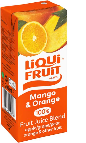 Liqui-Fruit Long Life Fruit Juice Mango &amp; Orange - 6 x 200ml