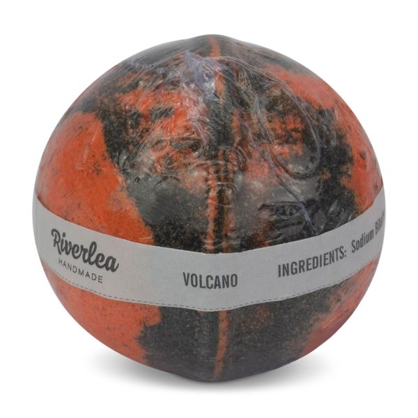 Riverlea - Bath Bomb - Volcano - Scented - Orange/Back - 130g