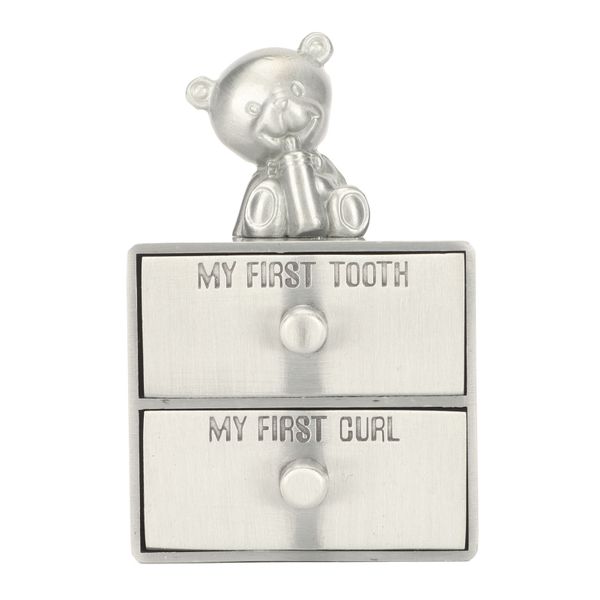 Baby's 1st Tooth Box - Bear Drawer Keepsake for Hair &amp; Teeth 16