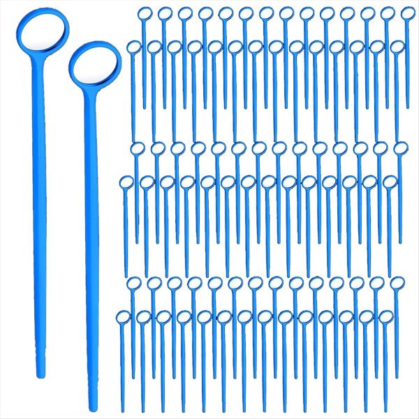 300 Pieces Disposable Dental Mirror Anti Fog Mouth Mirror Blue