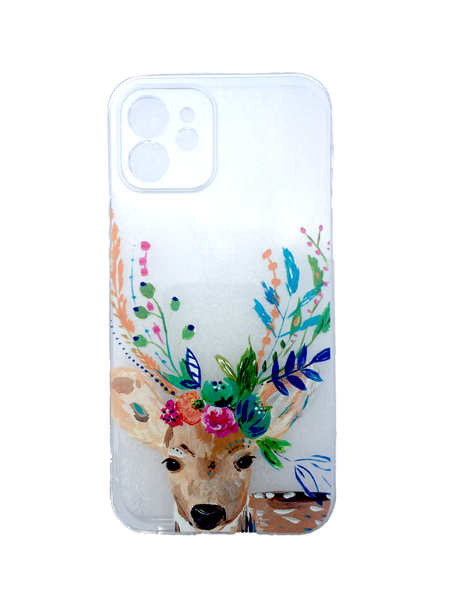 iCACY - Phone Case for iPhone - Floral Deer
