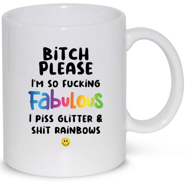 I Piss Glitter Birthday Christmas Work Colleague Gift 11Oz Coffee Mug