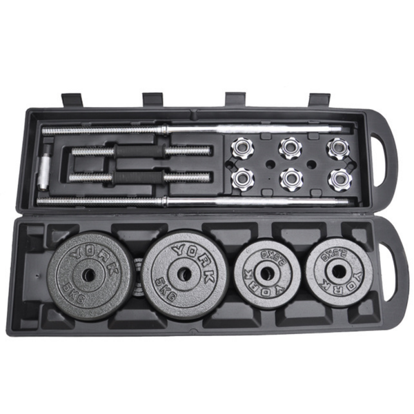 GoodMama 50KG Barbell and Dumbbell Set Cast Iron