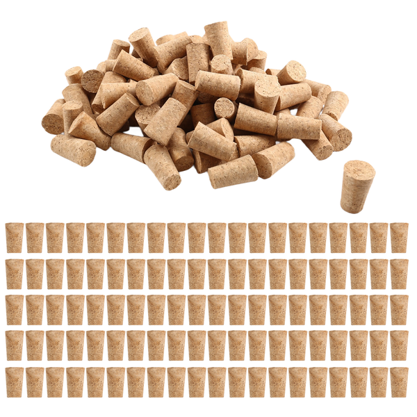 Tapered Wine Cork Reusable Wood Corks Cover for Bottles Wine 100Piece