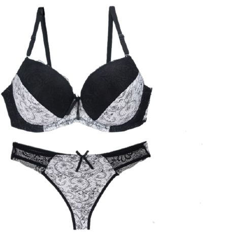 Edendiva's Plus Size Sexy Vintage Bra & Panty Set - Black/White, Shop  Today. Get it Tomorrow!