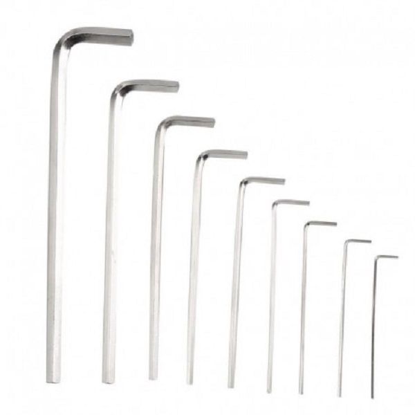 9-Piece L-Shape Hexagonal Allen Key Wrench Set