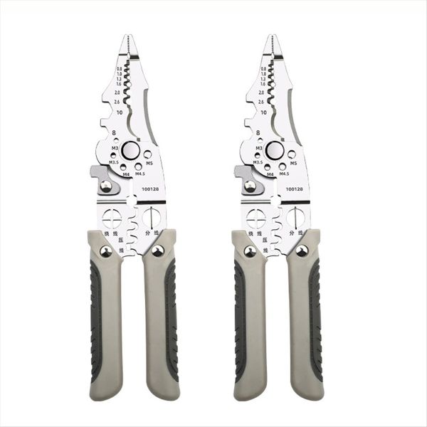 Multifunctional Wire Stripper Crimper Cable Cutter Pliers 2Pcs