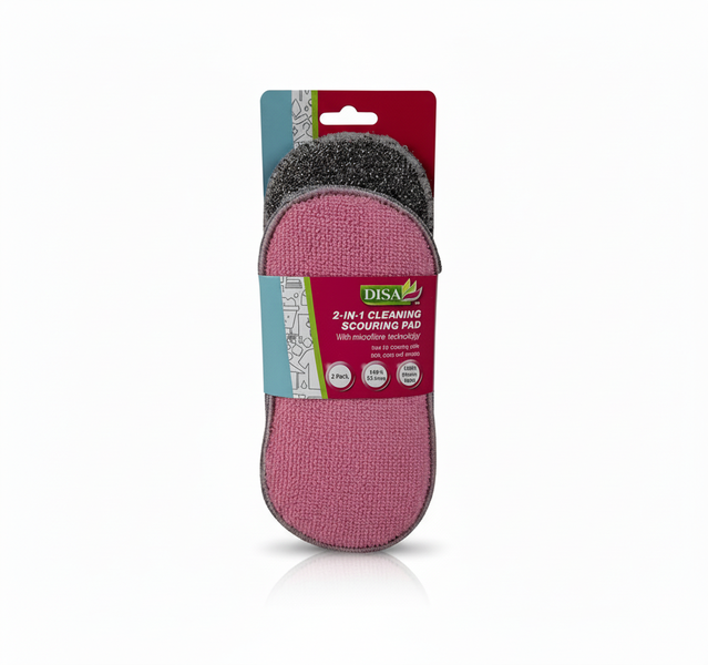 Disa Microfibre Scourers 2 Piece for Efficient Household Cleaning