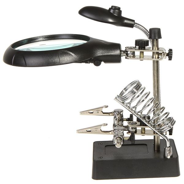 5LED Auxiliary Clip Magnifier AC/DC Interchangeable
