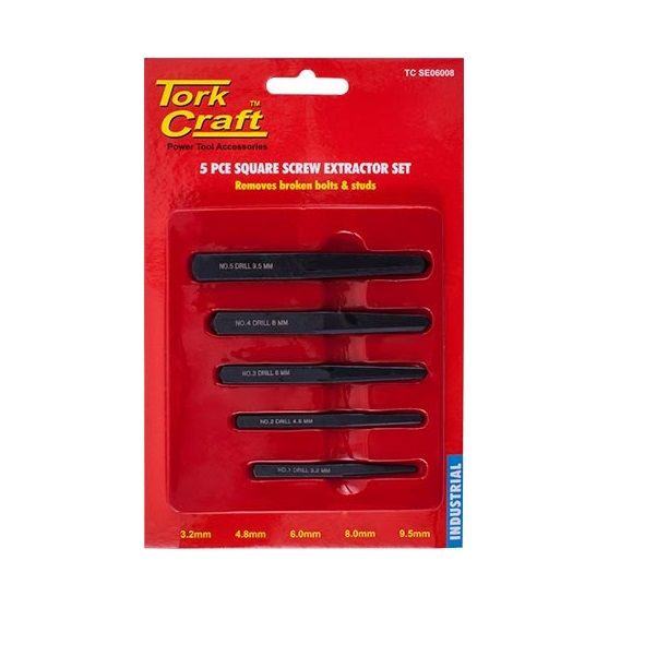 Tork Craft Square Screw Extractor Set 5Piece 2 Pack Buy Online in