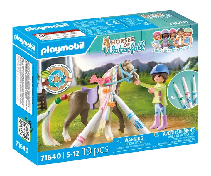 Playmobil Horses of Waterfall - Washable Horse Set (19 Pieces)