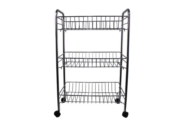 3 Tier Premium Stainless Steel Multifunction Storage Rack Trolley